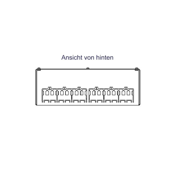 Produktbild MVT 150 240 SVZ  -  Aufputz Medienverteiler für 24 Keystone (19.4mm Ausschnitt)